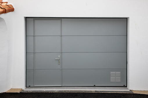 sectional modern car grey garage gray door design silver home facade white entrance