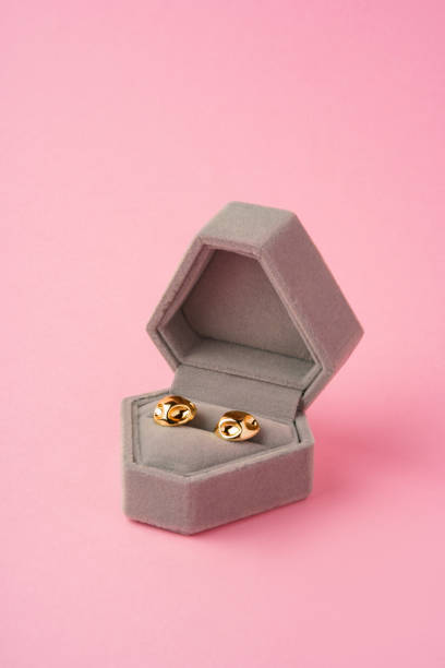 istock Small jewelry box on pink studio background 1707372943
