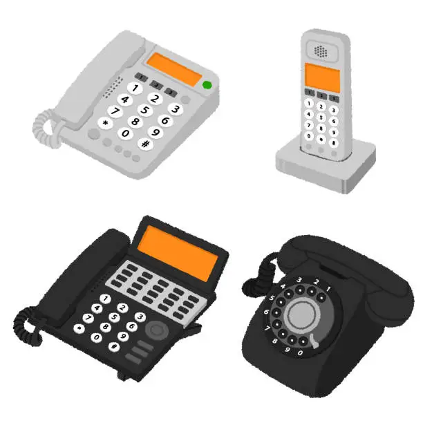 Vector illustration of Telephone