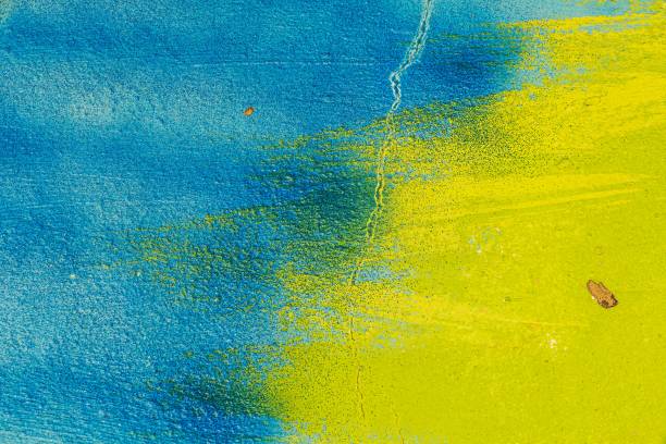 istock Textured plaster and paint background to create a background or textures for the design of a beautiful grunge background. Panoramic abstract decorative background. Wide-angle wallpaper with a rough stylized mystical texture with space to copy the design. 1707393679