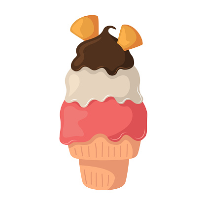 Ice cream icon illustration. Vector design