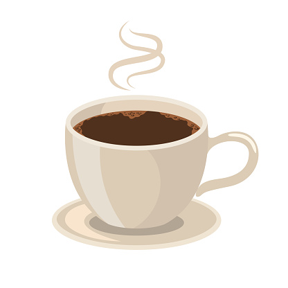 Hot coffe icon illustration. Vector design