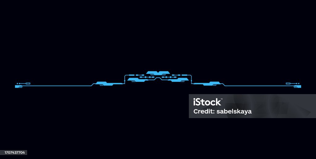 Futuristic High Tech Frame For Interface Gui Game Vector Digital Line ...