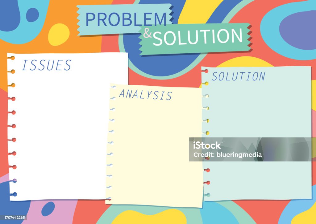Problem And Solution Dashboard Design Template Stock Illustration ...