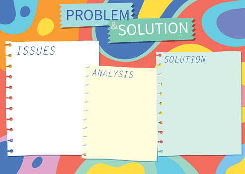 Problem And Solution Dashboard Design Template Stock Illustration ...