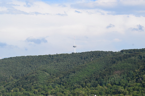 an old transmitter tower on the hill
