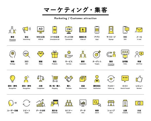 Vector illustration of Japanese means 