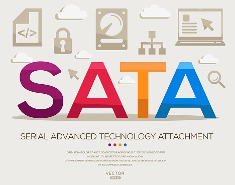 Serial Advanced Attachment Sata Serial Advanced Technology Attachment Stock Illustration ...