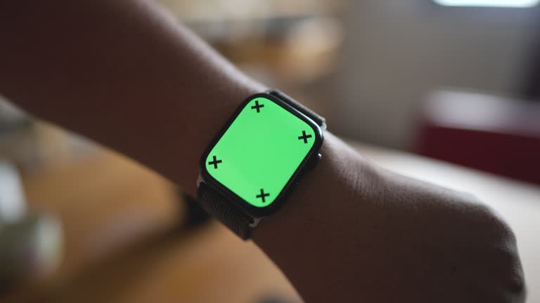 Showing Smartwatch Screen ,Chromakey