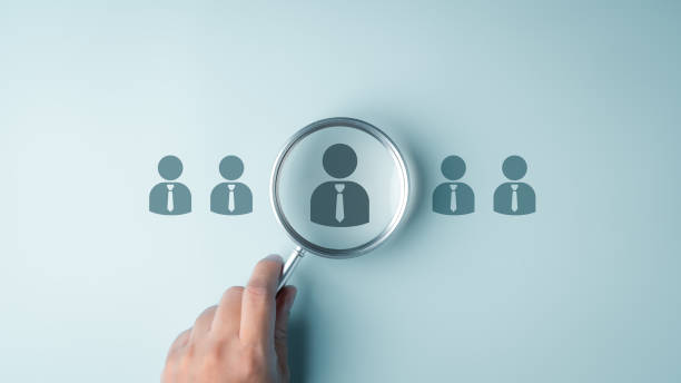 istock Manager select human resources recruiting via an online website. Unemployed person finding and searching for a job interview. Effective team management and recruitment, training, hiring, performance. 1707564606