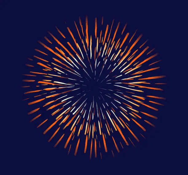 Vector illustration of Fireworks display