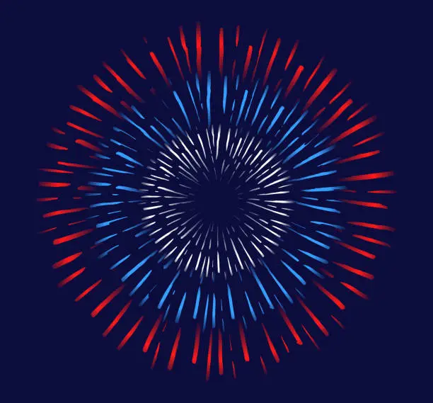 Vector illustration of Fireworks display