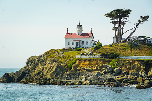 Battery Point Lighthouse, also known as the Crescent City Lighthouse, was one of the first lighthouses in California and is listed on the National Register of Historic Places.