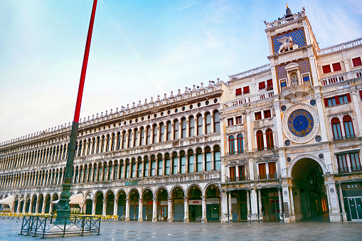 The Clock Tower in San Marco's square, Venice, Italy