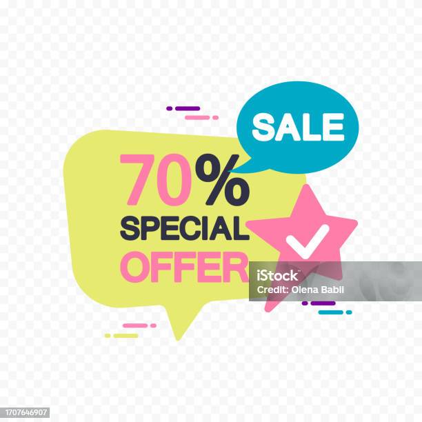Dialog Promoted Add Speech Bubbles With Offers And Discounts Promotion Dialog Box Vector ...