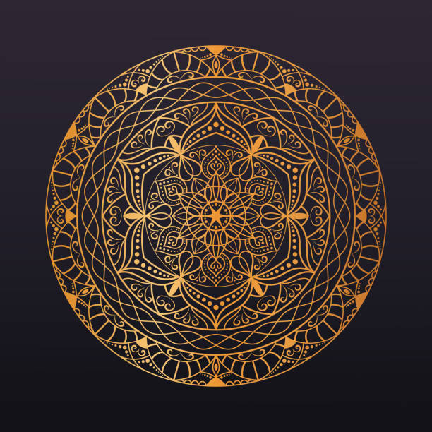 istock Decorative luxury golden mandala. Background with mandala for design of cards, invitations. 1707656737