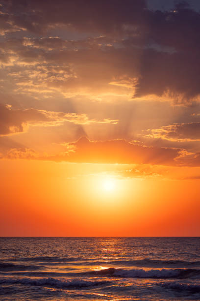istock Beach sunrise over the tropical sea and beach 1707714763