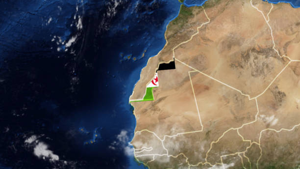 istock Flag-Adorned Map of Western Sahara 1707763956