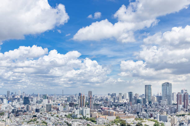istock Tokyo skyscrapers with beautiful sunlight 1707777256