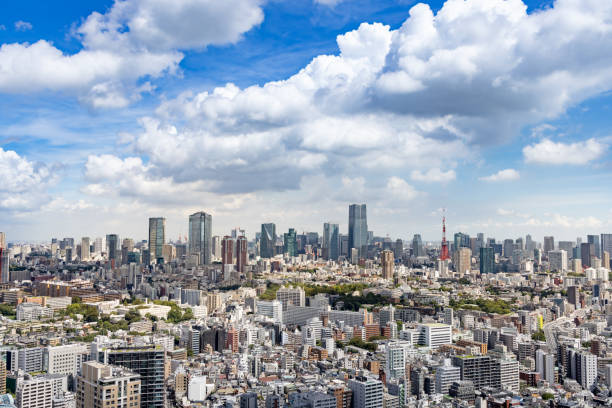 istock Tokyo skyscrapers with beautiful sunlight 1707778945