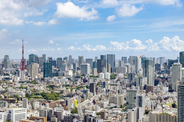 istock Tokyo skyscrapers with beautiful sunlight 1707778953