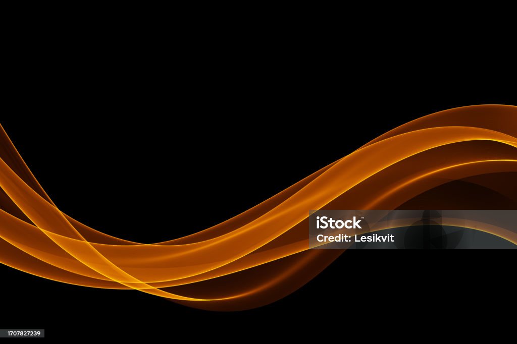 Golden Flow Vector Golden Flow Transparent Shiny Wave Design Element Stock Illustration ...