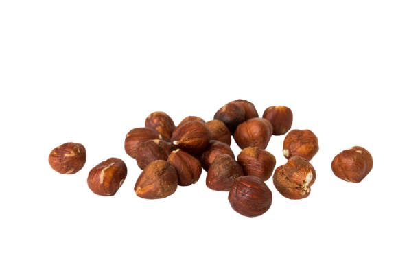 istock pile hazelnuts isolated on white background, top view. Flat lay Healthy food concept 1707832862