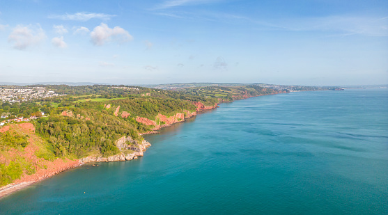 View over Petitor Point towards Teignmouth in Torbay