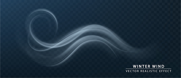 Winter Wind Vector Winter Wind Realistic Cold Wind Blow On Transparent Background Vector ...