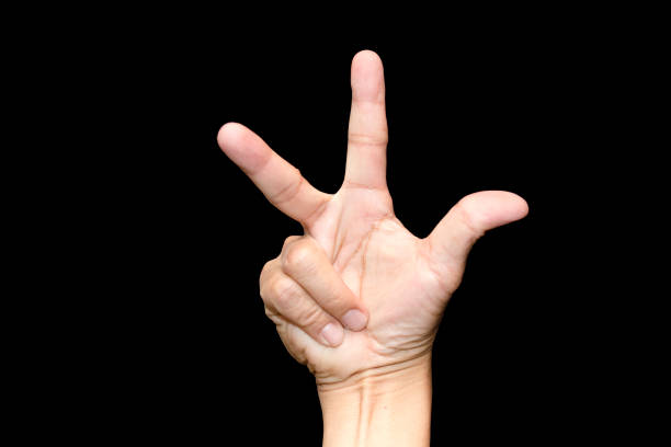 istock Male hand's fingers displaying number 3 1707850399