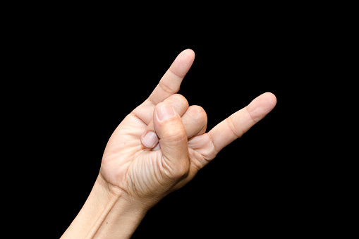 Adult Learning Sign Language For Deaf Disabled.