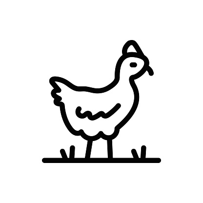 Poultry Farming Line Icon
