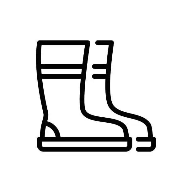 Vector illustration of Rubber Shoe Line Icon