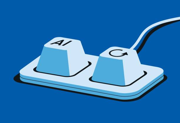 illustrazioni stock, clip art, cartoni animati e icone di tendenza di tastiera con due tasti ai e ripeti l'illustrazione vettoriale - tastiera di computer