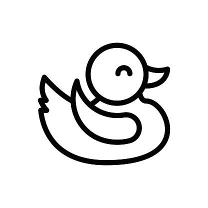 Rubber Duck Line Icon