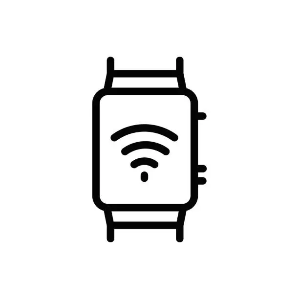 Vector illustration of Smart Watch Line Icon