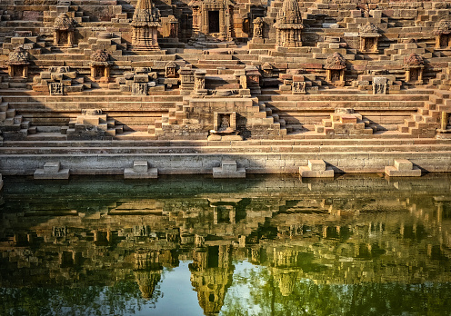 The Sun Temple of Modhera is a Hindu temple dedicated to the solar deity Surya. It is located at Modhera  in Gujarat, India. It was built after 1026-27 CE during the reign of Bhima I of the Chaulukya dynasty. It is a protected monument maintained by Archaeological Survey of India. The temple was added to the tentative list of the UNESCO World Heritage Site in 2022.
