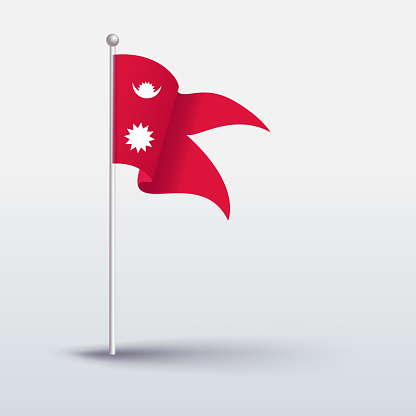 Waving Flag of Nepal