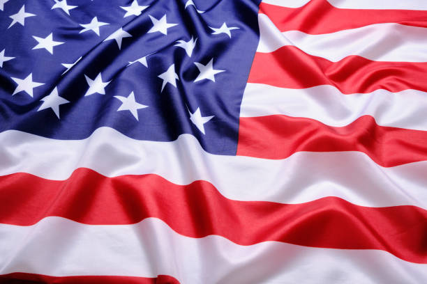 istock Background, star spangled flag United States America. 1707947534
