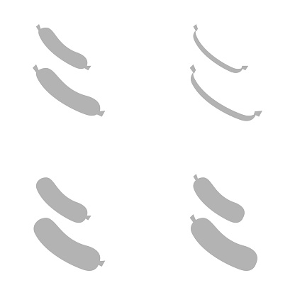 sausages icon on a white background, vector illustration