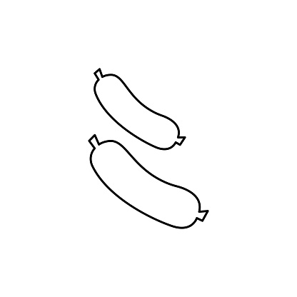 sausages icon on a white background, vector illustration