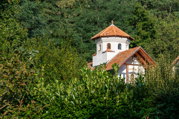 Orthodox chapel in the middle of the forest