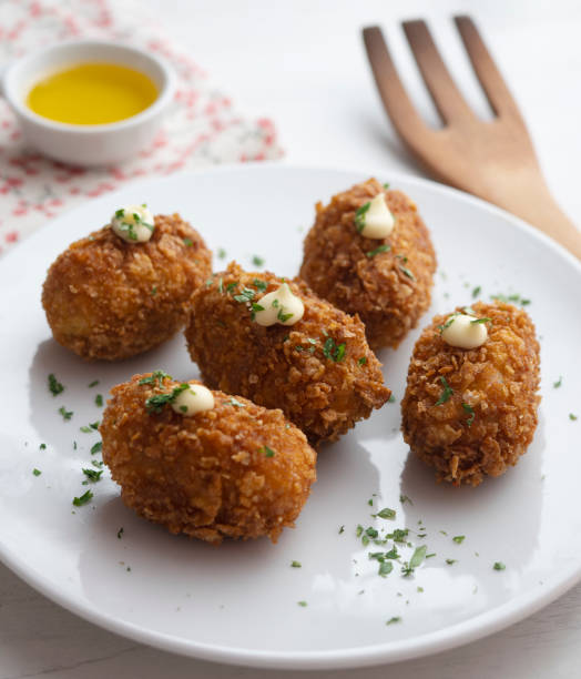 istock Panko-battered white fish nuggets served with a little mayonnaise. 1708017743