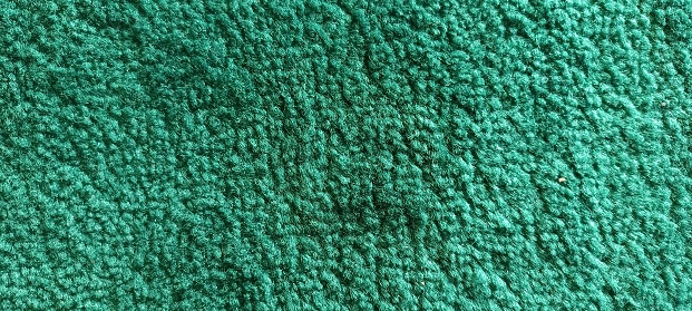 The green carpet used to sit for the seat