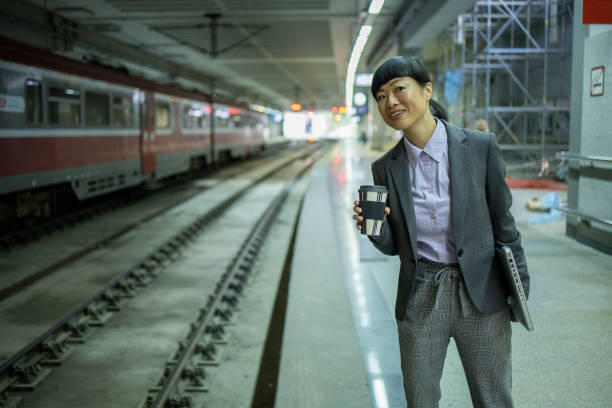 istock Businesswoman is using the subway 1708020613
