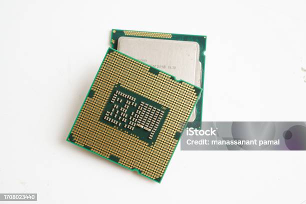 Central Processing Unit Cpu Chip Processor Of Computer Mainboard ...