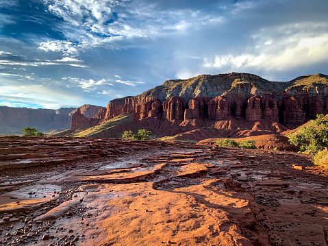 The red rocks at Panorama Point in Capitol Reef National Park after a rainstorm