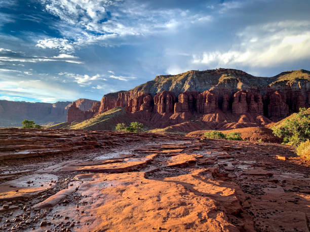 Panorama Point, Capitol Reef National Park, Utah, USA The red rocks at Panorama Point in Capitol Reef National Park after a rainstorm capitol reef national park stock pictures, royalty-free photos & images