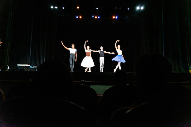 istock Young ballet dancers performing on a stage theater 1708103772
