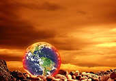 The Planet Earth and environmental issues concept